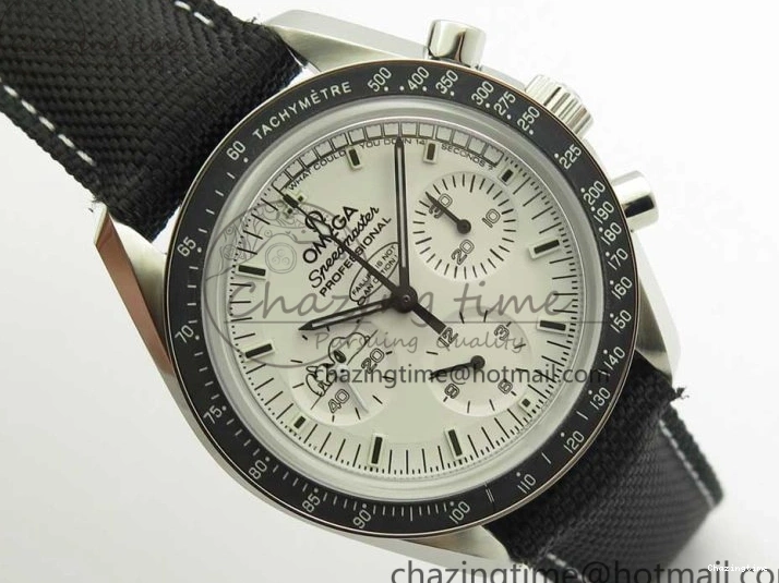 0723 Speedmaster SS Snoopy OMF Best Edition White Dial on Nylon Strap Manual Winding Chrono Movement WellDesigned 7990